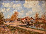 Alfred Sisley The Bourgogne Lock at Moret, Spring oil